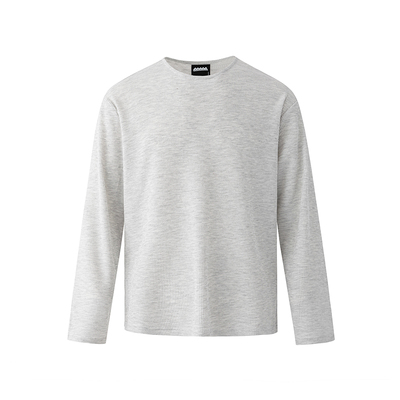 MRCYC老钱风圆领华夫格长袖T恤男