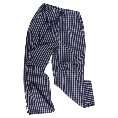 CLIMAXVISION蓝白格阔腿伞兵裤