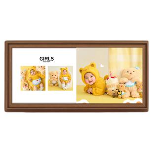 相框摆台定制洗照片做成实木质婚纱照挂墙高级相片打印加相册制作