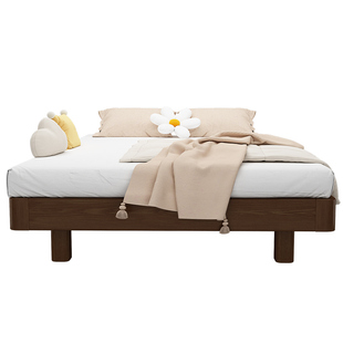 2025年新款床1米5x2米的床双人床加厚实木床架无床头一米五家用床