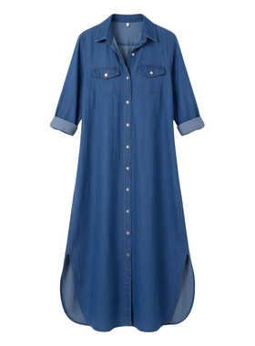 Loose Casual Shirt Long Sleeve Dress宽松休闲衬衫长袖连衣长裙