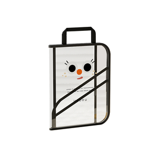 科目分类袋手提透明文件袋L型拉链式文件包大开头学生拎书袋考试