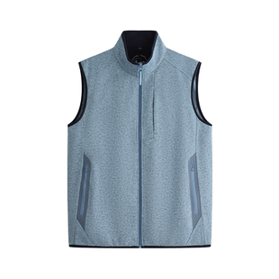 【针织马甲】霞湖世家花纱户外抓绒衣男冬季保暖背心内胆上衣427