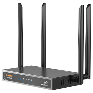 COMFAST工业级4G插卡路由器wifi6自由插卡lte组网4G转WiFi转有线免拉宽带穿墙SIM卡CAT4全网通国际网络CF-E15