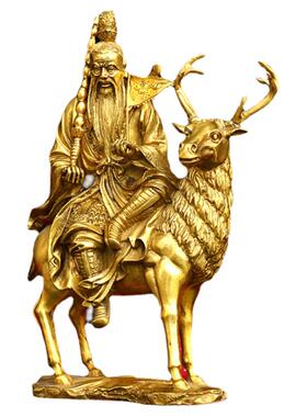 精工黄铜姜子牙打神鞭摆件