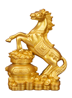 马到成功招财摆件开业礼品聚宝盆