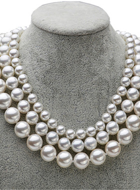 中老年送妈妈婆婆旗袍珍珠项链