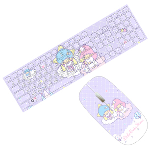 双子星卡通台湾香港繁体注音仓颉码有线无线键盘鼠标图片DIY定制