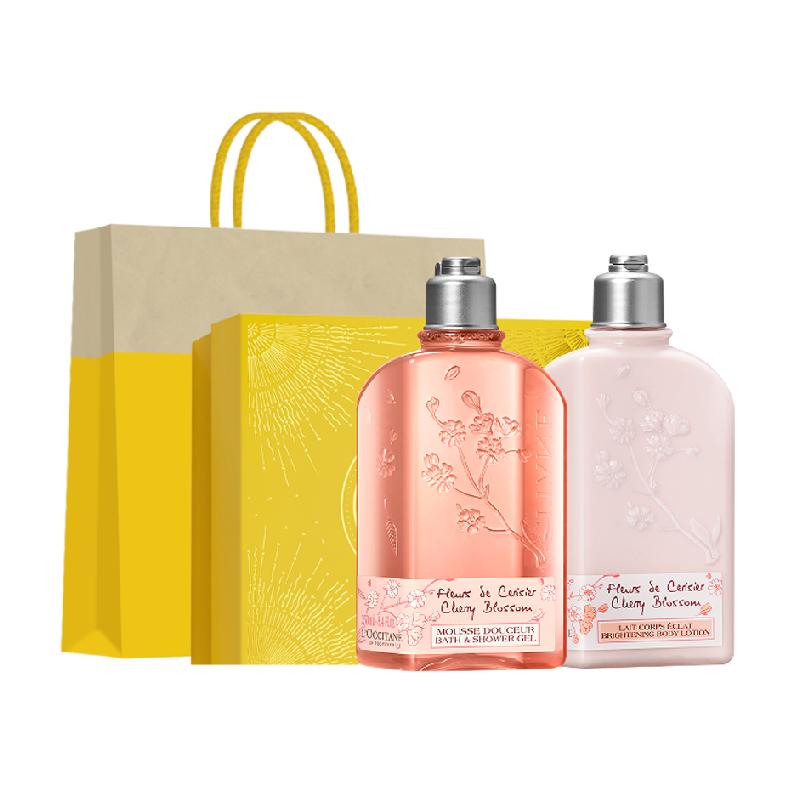 【圣诞礼物】欧舒丹樱花合集沐浴露身体乳礼盒保湿清洁滋润留香