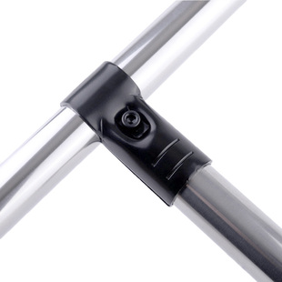 精益管工作台货架物料架推车置物架接头配件黑色金属线棒管连接件