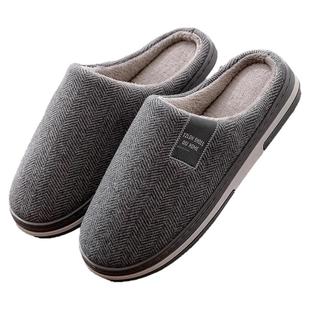日本棉拖鞋男士2025新款秋冬季室内家居防滑加绒大码老人拖鞋男款