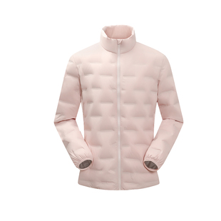 龙狮戴尔户外轻薄立领鹅绒羽绒服女士休闲保暖抗寒冬季内胆羽绒衣