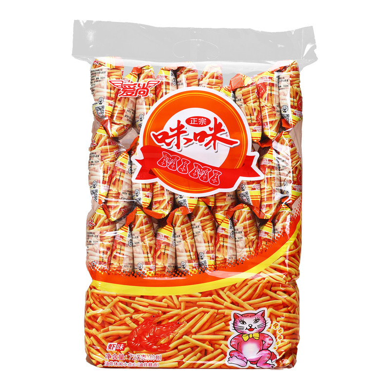 爱尚咪咪虾条蟹味粒大包18g