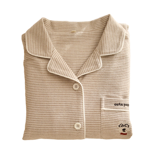 2025新款秋冬情侣纯棉磨毛睡衣男女套装保暖长袖家居服套装可外穿