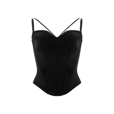 COR'SELET撞色鱼骨胸衣