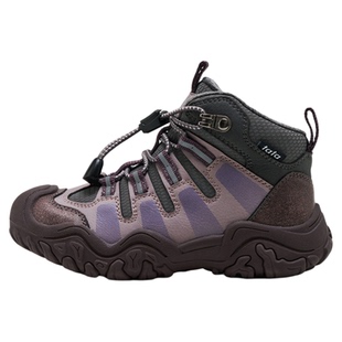 TATA童鞋儿童加绒二棉鞋高帮运动鞋2025冬季新款男女童加厚登山鞋