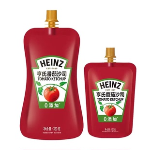 亨氏番茄沙司披萨薯条汉堡意大利面炸鸡点蘸酱320g+120g家用袋装