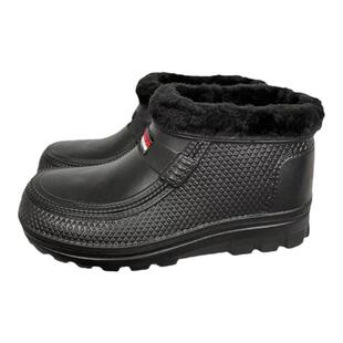 棉鞋男冬季加绒雪地靴洗车厨房高帮加绒中老年棉鞋防水高帮女棉鞋
