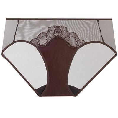 爱慕星海2025夏季内裤女棉质抗菌底裆性感蕾丝中腰平角裤AM23A941