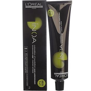 正品欧莱雅染发膏伊诺雅染发剂植物染膏无氨无味天然纯黑色遮白发