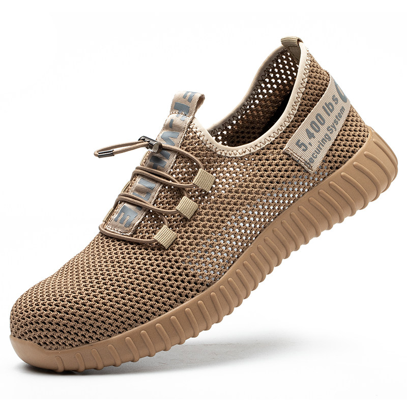 劳保鞋男款钢包头防砸防刺穿夏季透气防臭轻便耐磨带钢板工作鞋女