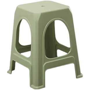 塑料凳子家用加厚简约客厅熟胶方凳浴室防滑高板凳经济型餐桌椅子