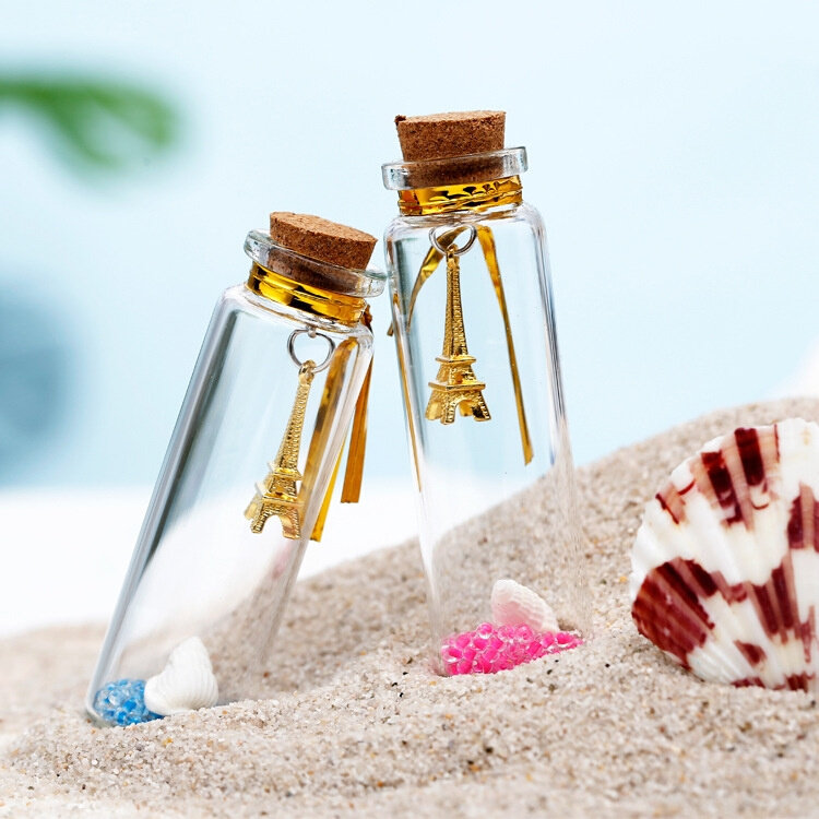 直供金色许愿幸运许愿瓶小号 木塞漂流瓶子玻璃工艺摆件