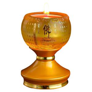 琉璃灯座酥油灯灯盏莲花八吉祥