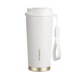 乐扣乐扣冰美式保温咖啡杯外出携带高颜值便携女士随行吸管大容量