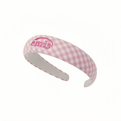 EMIS张元英同款格子条纹少女发箍