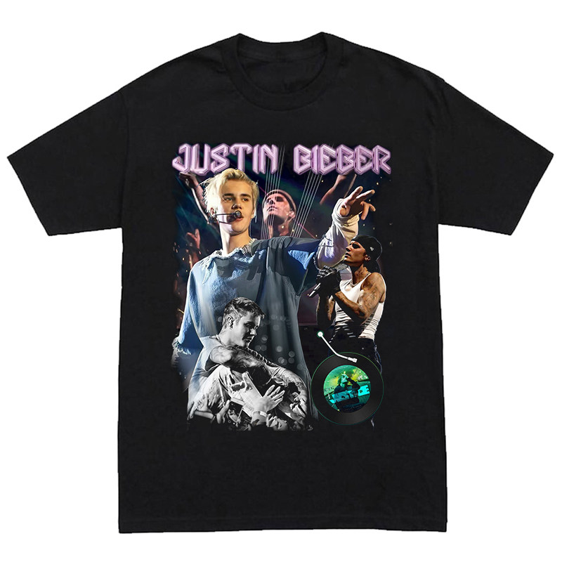 bieber贾斯汀比伯DREW笑脸美式穿搭嘻哈ins复古小众宽松纯棉T恤