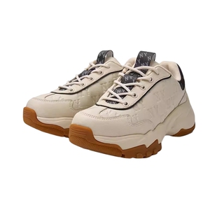 MLB鞋子男女24款NY老花满印运动鞋轻便休闲老爹鞋3ASHBEM4N/SHBEM