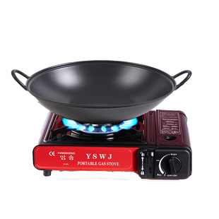 地摊火锅锅具商用卡式炉户外露营重庆火锅店用鸳鸯锅卡磁炉专用锅