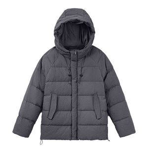 马登工装美式泡泡纱羽绒服90白鸭绒高蓬松度肌理感连帽外套男秋冬