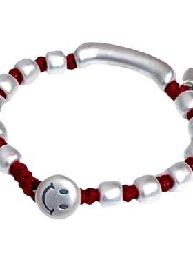 好运简约笑脸手链红绳