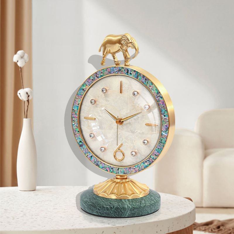 欧式座钟2024新款轻奢家用台式客厅钟表时钟桌面摆件坐钟时尚台钟