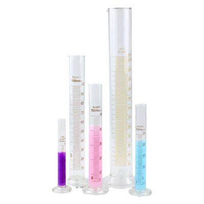 实验仪器透明玻璃量筒带刻度量杯