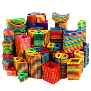 磁力片儿童益智玩具动脑开发男孩女智力拼装积木磁铁吸铁石补充装