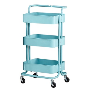 心家宜厨房家用可折叠小推车置物架落地卧室婴儿用品零食收纳架子