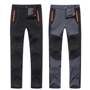 户外正品男女冲锋裤宽松抓绒保暖防水防风软壳加厚春冬滑雪登山裤