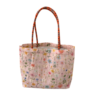 韩系碎花腋下可爱手提小拎包出门杂物袋通勤上班饭盒水桶包帆布包