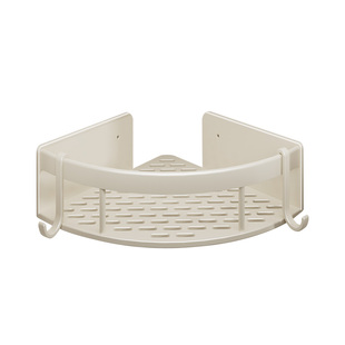 奶油风浴室卫生间三角置物架免打孔厕所壁挂洗手间洗漱台收纳架子