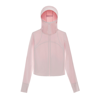 骆驼茶花原纱防晒衣短款凉感透气