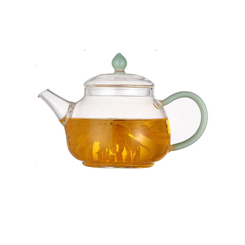 耐热过滤一体玻璃泡茶壶小茶壶一人家用小型透明茶具绿茶迷你单壶