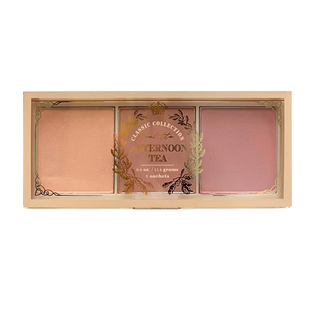 韩国im meme下午茶三色腮红修容盘超火奶茶色紫色immeme爆款杏色