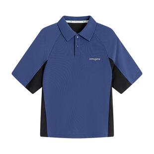 onmygame 男童短袖POLO衫儿童网球运动T恤夏季凉感透气V领上衣