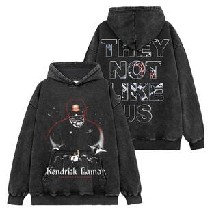 肯德里克Kendrick Lamar印花连帽卫衣男美式潮牌vintage重磅外套
