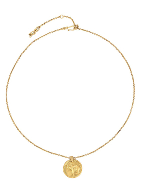 新款宫廷风文艺复古大象圆牌项