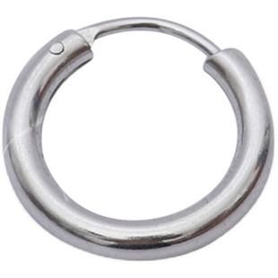 925纯银素圈简约单圈耳环男情侣女小圆圈耳骨环耳扣耳钉时尚银饰