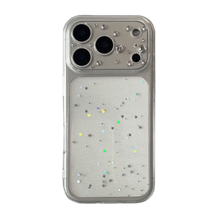 ins超火立体爱心水钻闪粉星星适用苹果18promax手机壳新款iphone17pro全包防摔15简约透明14轻奢高级16保护套